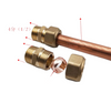 Brass quick screw straight through copper fittings