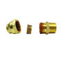 Brass coupling with brass nuts