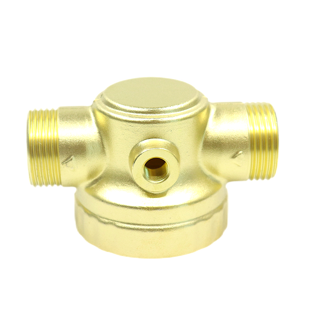 FM thread Brass Four-way Brass Pipe Fittings for Pipe Connecting