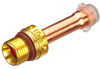 Self-closing brass valve for refrigerated cabinets