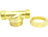 Hot selling T type brass fitting with threaded brass nuts