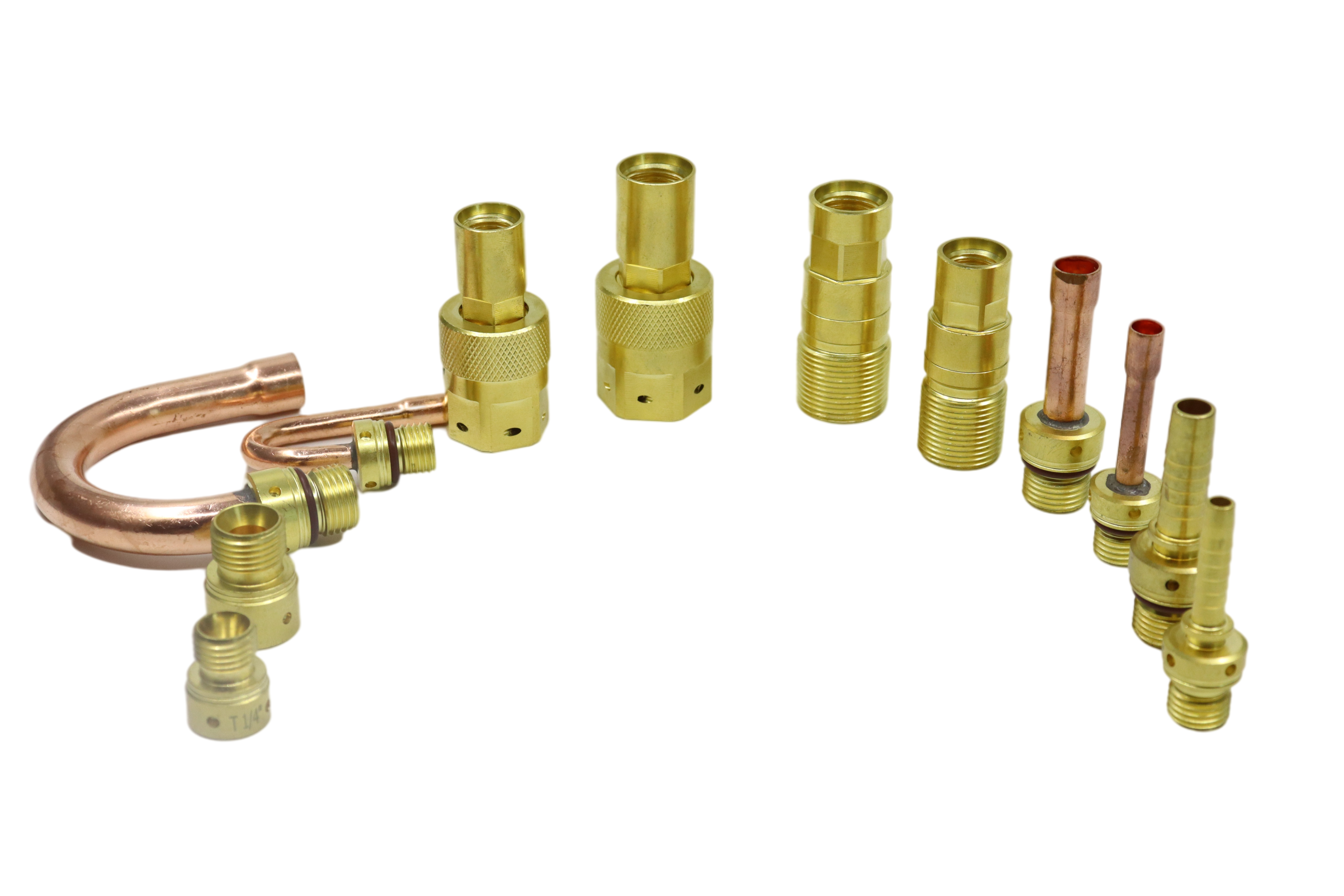 back parts brass flared fittings joint with CR seal ring