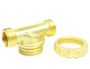 Hot selling T type brass fitting with threaded brass nuts