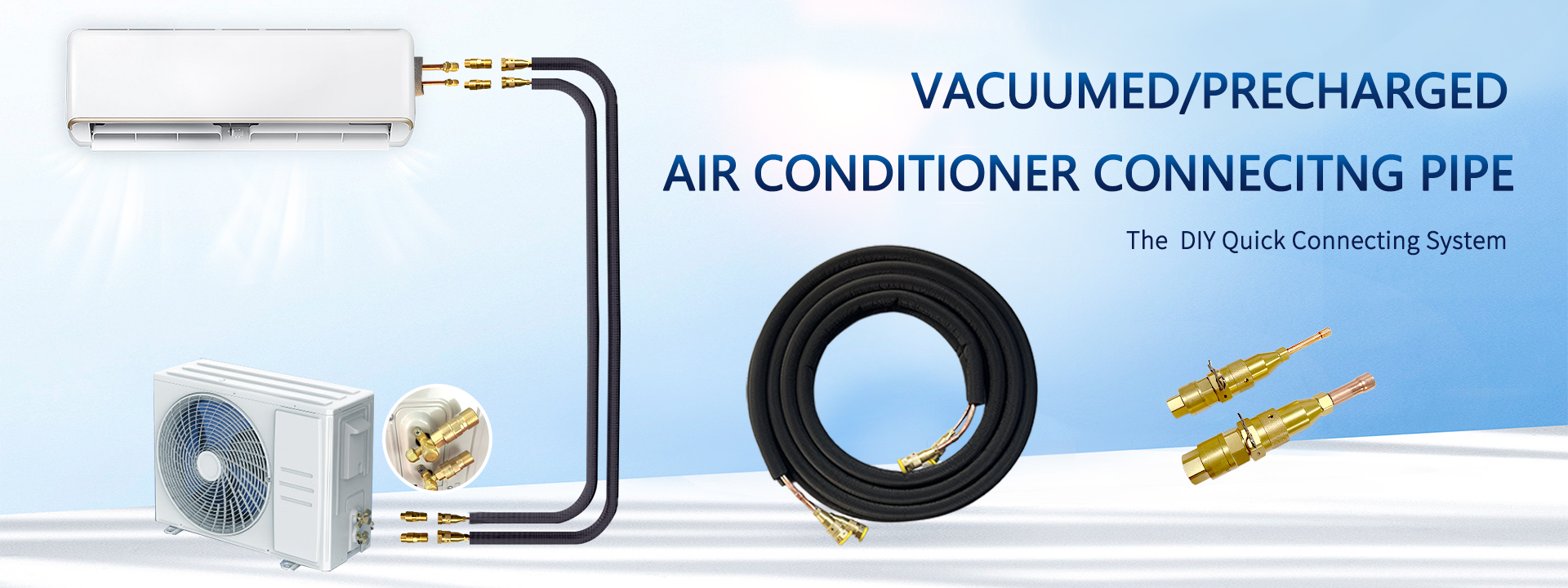 Precharged Air Conditioner Connecting Pipe