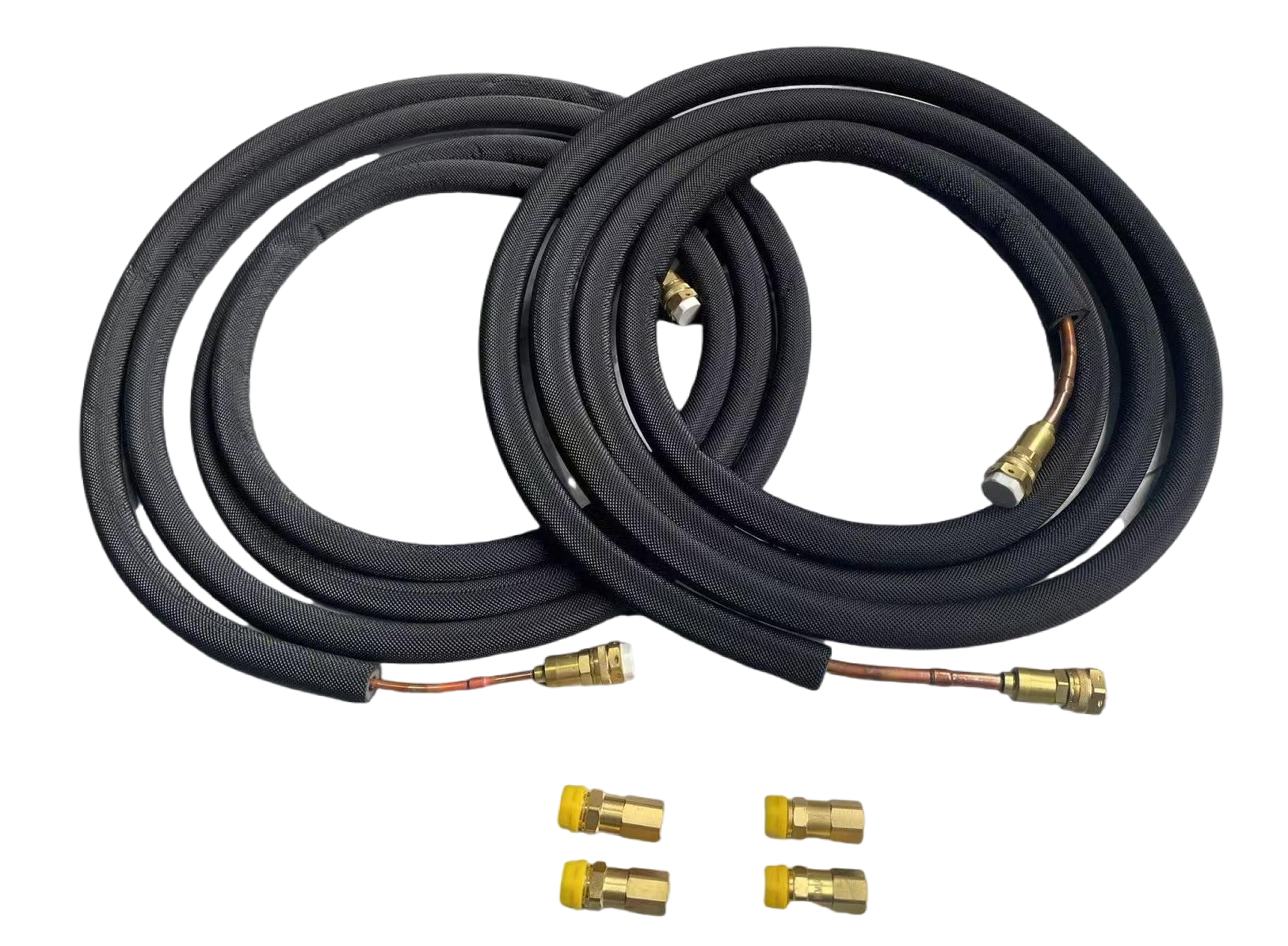 Precharged quick connect lineset and split AC connection setup
