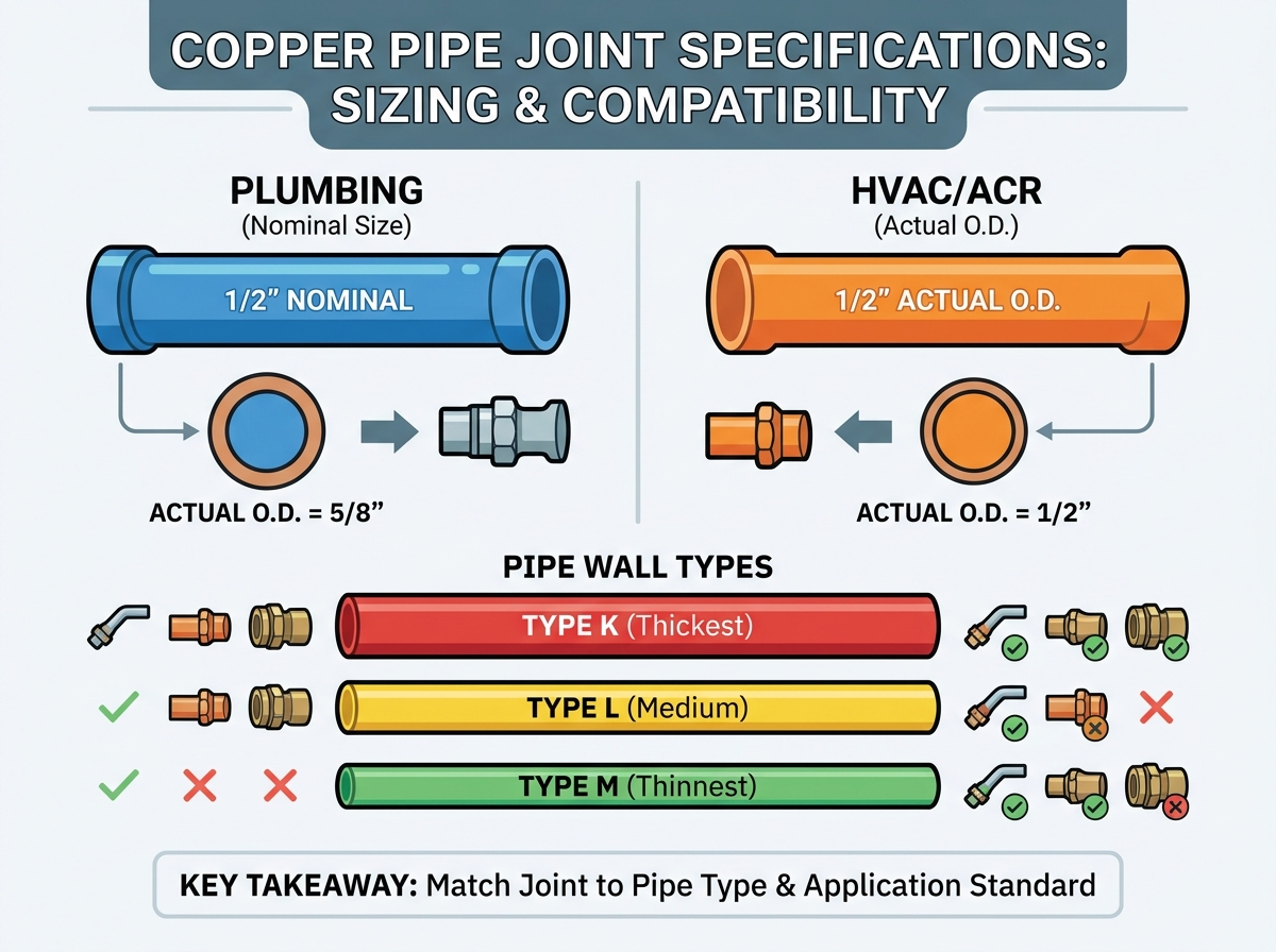 Evaluating connection methods for copper pipe components